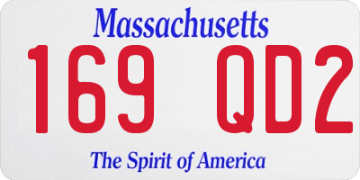 MA license plate 169QD2
