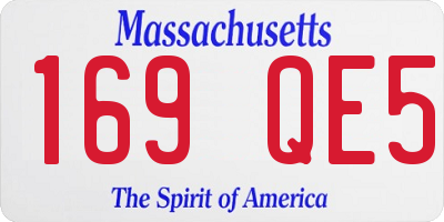 MA license plate 169QE5