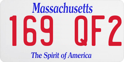 MA license plate 169QF2