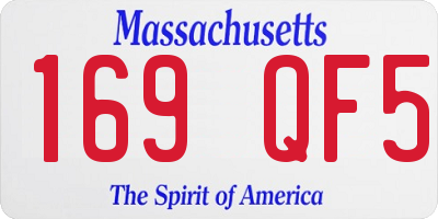MA license plate 169QF5