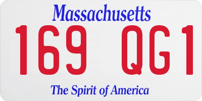 MA license plate 169QG1