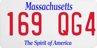 MA license plate 169QG4