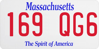 MA license plate 169QG6