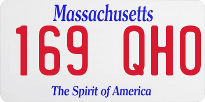 MA license plate 169QH0