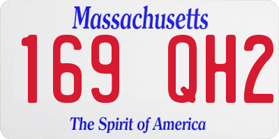 MA license plate 169QH2