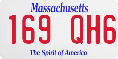 MA license plate 169QH6