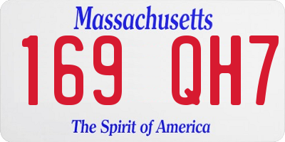 MA license plate 169QH7
