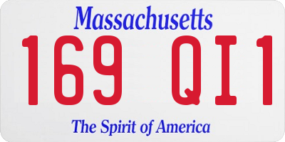 MA license plate 169QI1