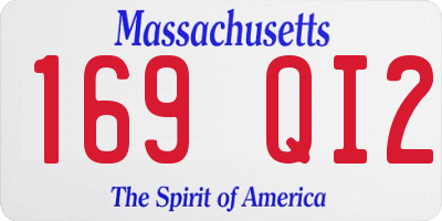 MA license plate 169QI2