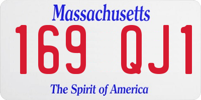 MA license plate 169QJ1
