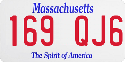 MA license plate 169QJ6