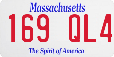 MA license plate 169QL4