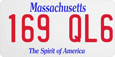 MA license plate 169QL6
