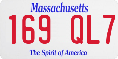 MA license plate 169QL7