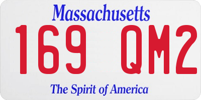 MA license plate 169QM2