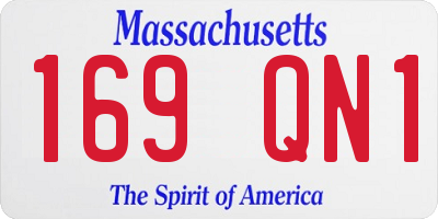 MA license plate 169QN1