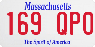 MA license plate 169QP0