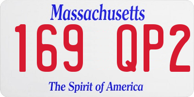 MA license plate 169QP2