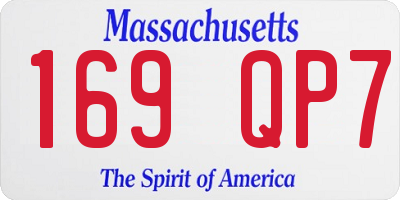 MA license plate 169QP7