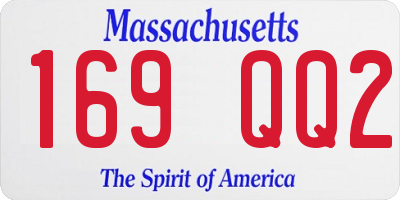 MA license plate 169QQ2
