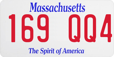 MA license plate 169QQ4