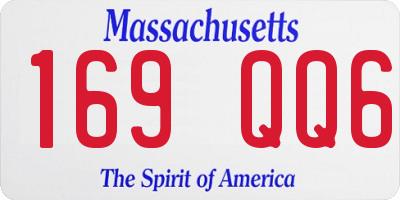 MA license plate 169QQ6