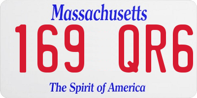 MA license plate 169QR6