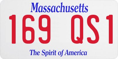 MA license plate 169QS1