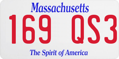 MA license plate 169QS3