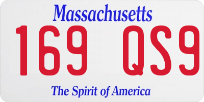 MA license plate 169QS9
