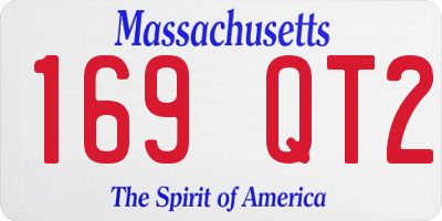 MA license plate 169QT2