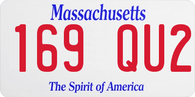 MA license plate 169QU2