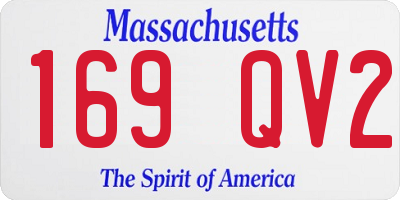 MA license plate 169QV2