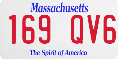 MA license plate 169QV6