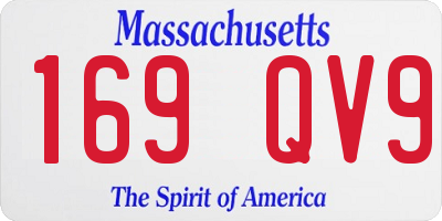 MA license plate 169QV9