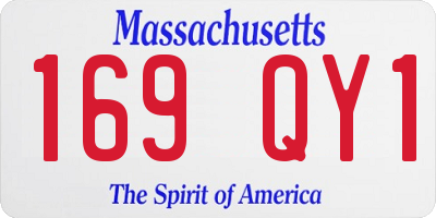 MA license plate 169QY1
