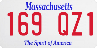 MA license plate 169QZ1
