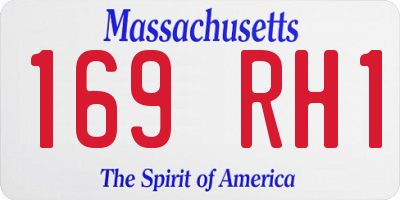 MA license plate 169RH1