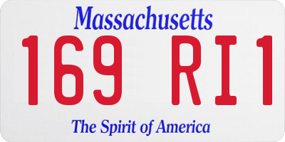 MA license plate 169RI1