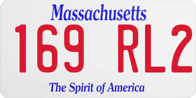 MA license plate 169RL2