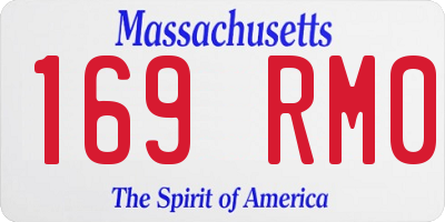 MA license plate 169RM0