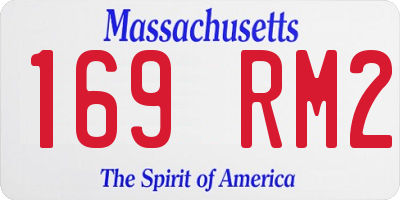 MA license plate 169RM2