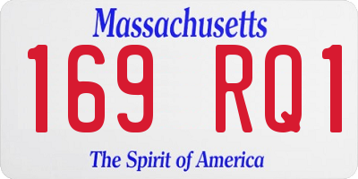 MA license plate 169RQ1