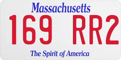 MA license plate 169RR2