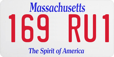 MA license plate 169RU1