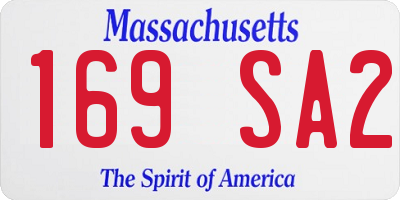 MA license plate 169SA2