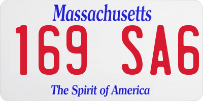 MA license plate 169SA6