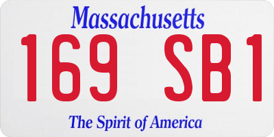 MA license plate 169SB1