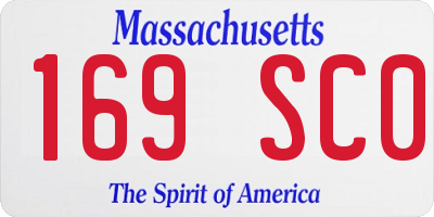 MA license plate 169SC0