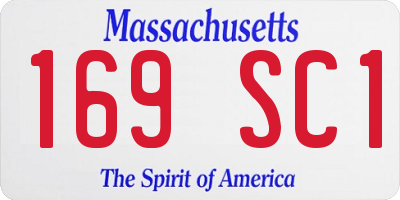 MA license plate 169SC1